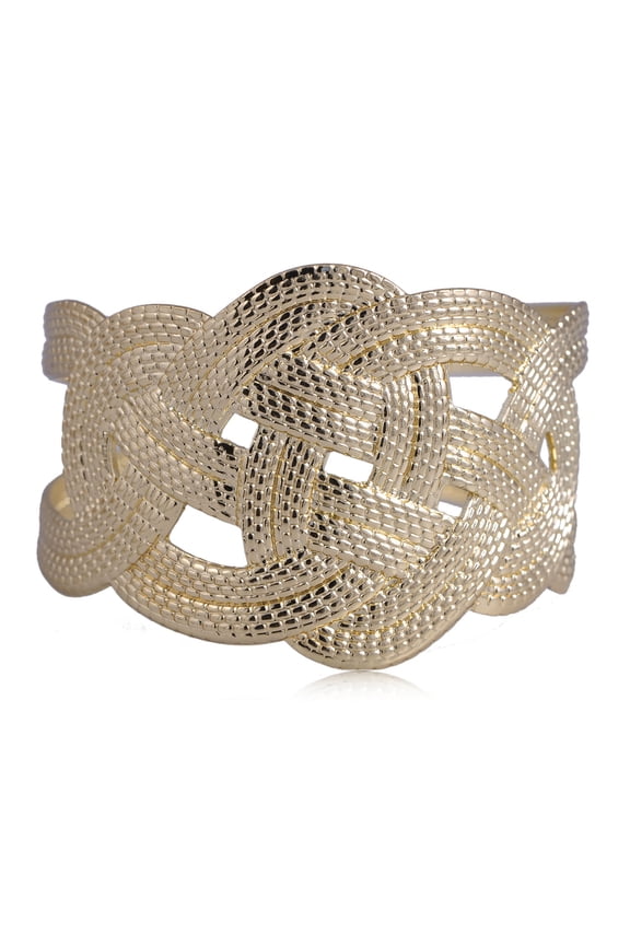 Alilang Womens Golden Tone Rope Snake Egyptian Greek Goddess Wrap Cuff Bracelet