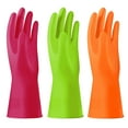 Alimat PluS 3 Pack Reusable Cleaning Gloves Latex Free, Dishwashing