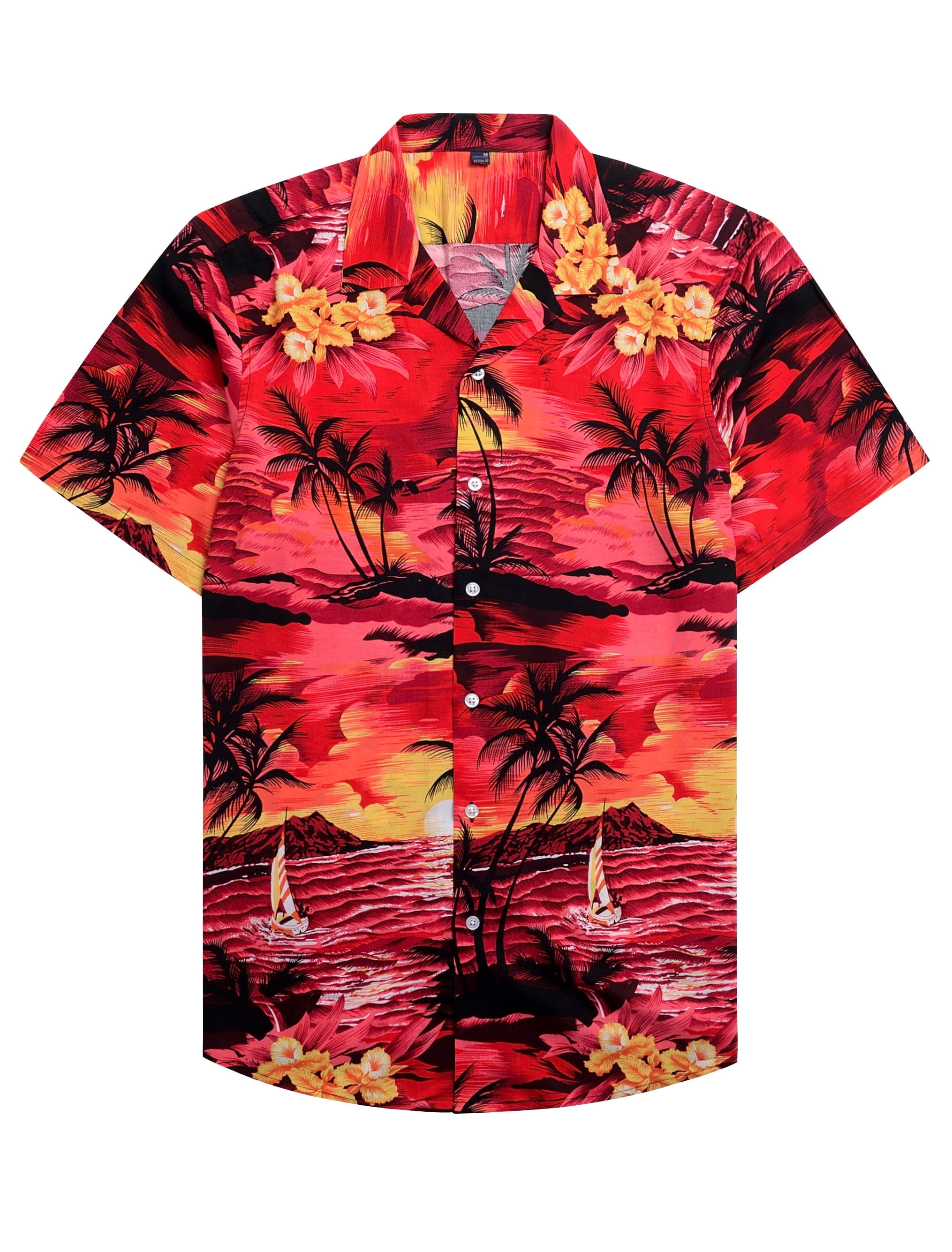 XMMSWDLA Shirts for Men Regular Fit Short Sleeve Mens Hawaiian Shirts with  Large Variety Of Colors and Designs Available Green Shirts for Men 