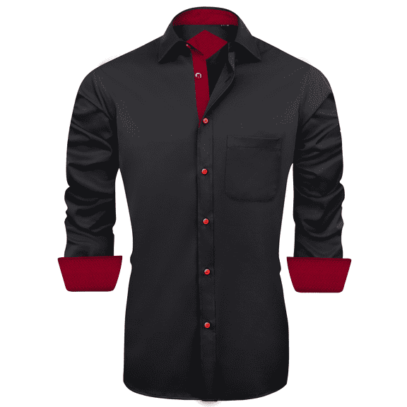 sogami Casual Long Sleeve Cotton Stretch Dress Shirts for Men Regular Fit