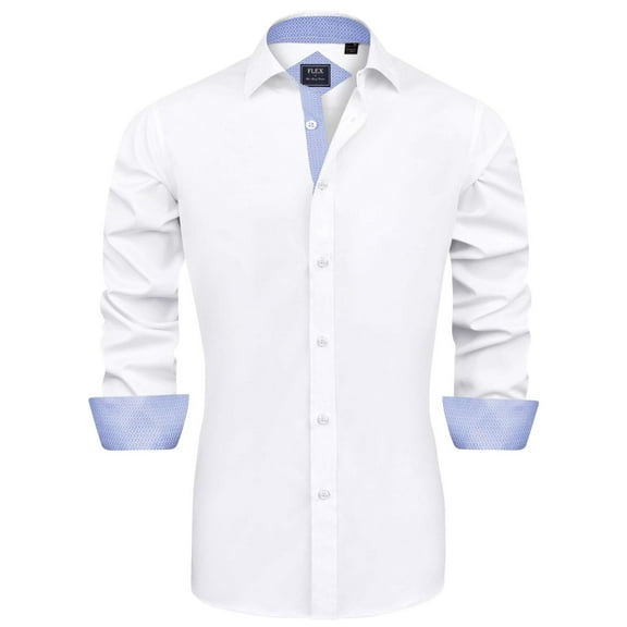 sogami Cotton Spandex Dress Shirts for Men Long Sleeve Casual Button Down Shirt