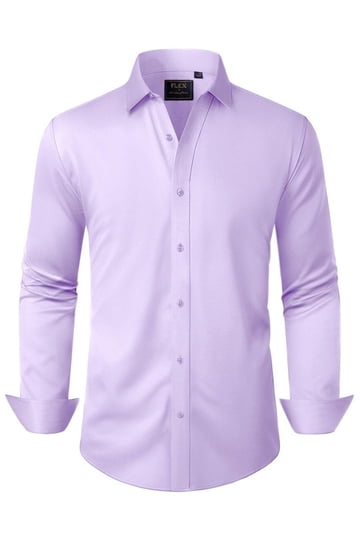 big and tall lavender dress shirt Men's Long Sleeve Purple Shirts
