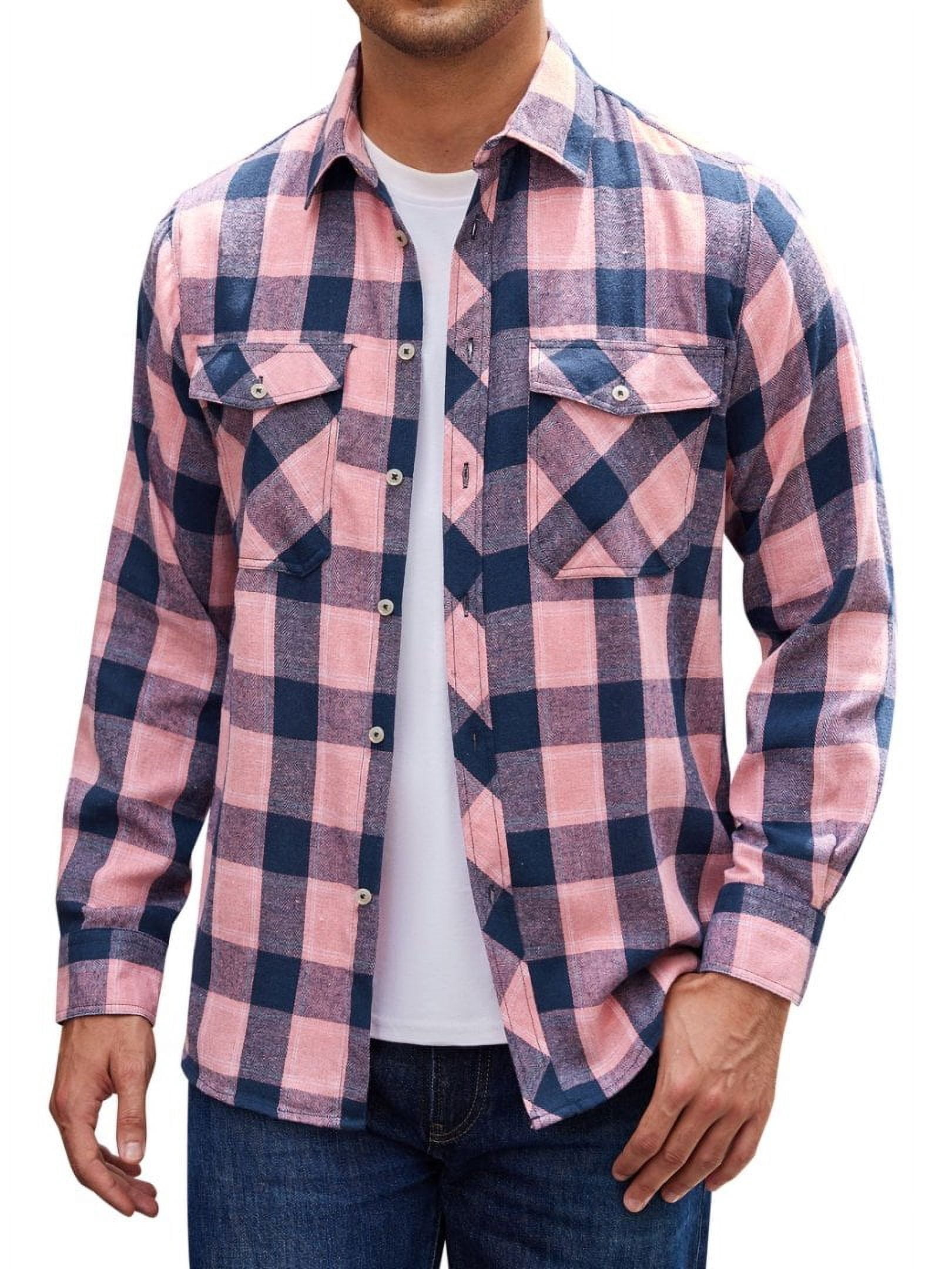 Alimens & Gentle Long Sleeve Button Up Shirt for Men Flannel Shirts — free download