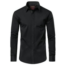 Alimens & Gentle Long Sleeve Cotton Dress Shirts for Men Button Down Shirt Regular Fit