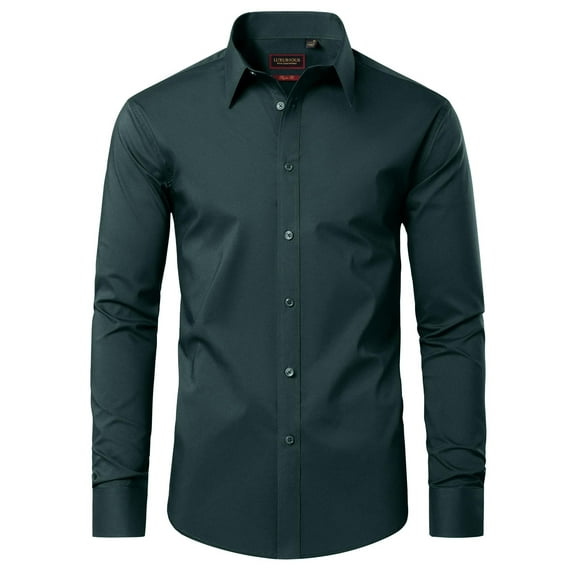 sogami Long Sleeve Cotton Dress Shirts for Men Button Down Shirt Regular Fit