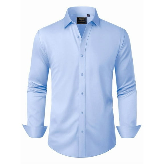 sogami Long Sleeve Dress Shirt for Men Solid Business Shirts Regular Fit