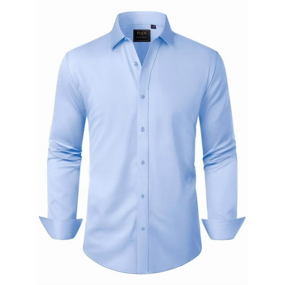 sogami Long Sleeve Dress Shirt for Men Solid Business Shirts Regular Fit
