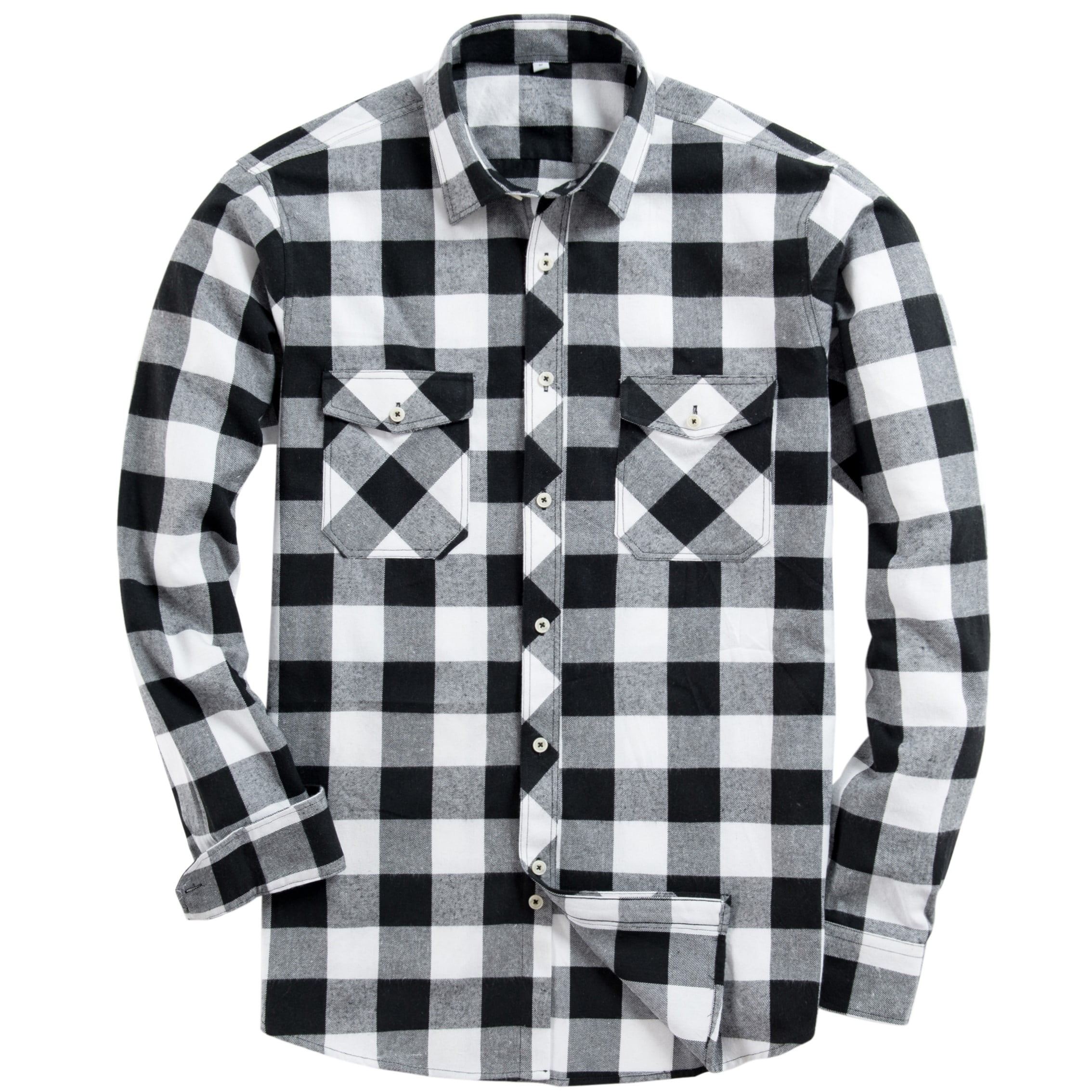 Alimens & Gentle Long Sleeve Flannel Shirts For Men Big And Tall Plaid ...