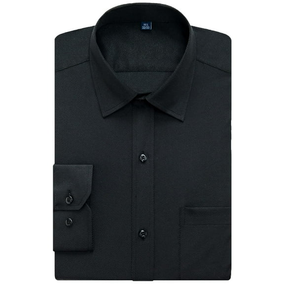 sogami Long Sleeve Solid Dress Shirt for Men Cotton Business Shirts