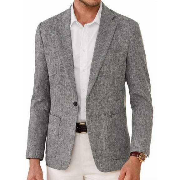 sogami Men's Casual Blazer One Button Business Suit Jacket For Men Regular Fit Sport Coats