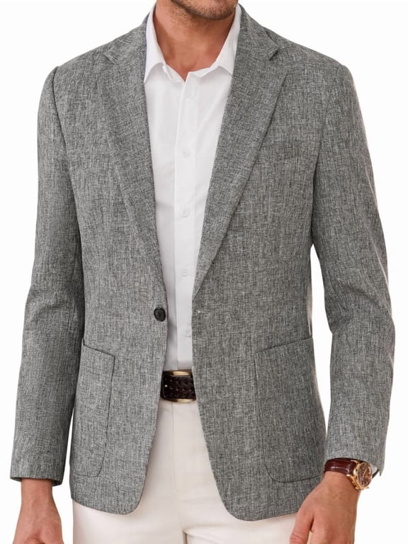 Men's Casual Blazer One Button Business Suit Jacket For Men Regular Fit Sport Coats