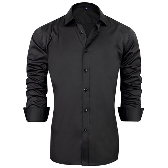 sogami Men's Casual Long Sleeve Cotton Stretch Shirts Wrinkle-Free Regular Fit