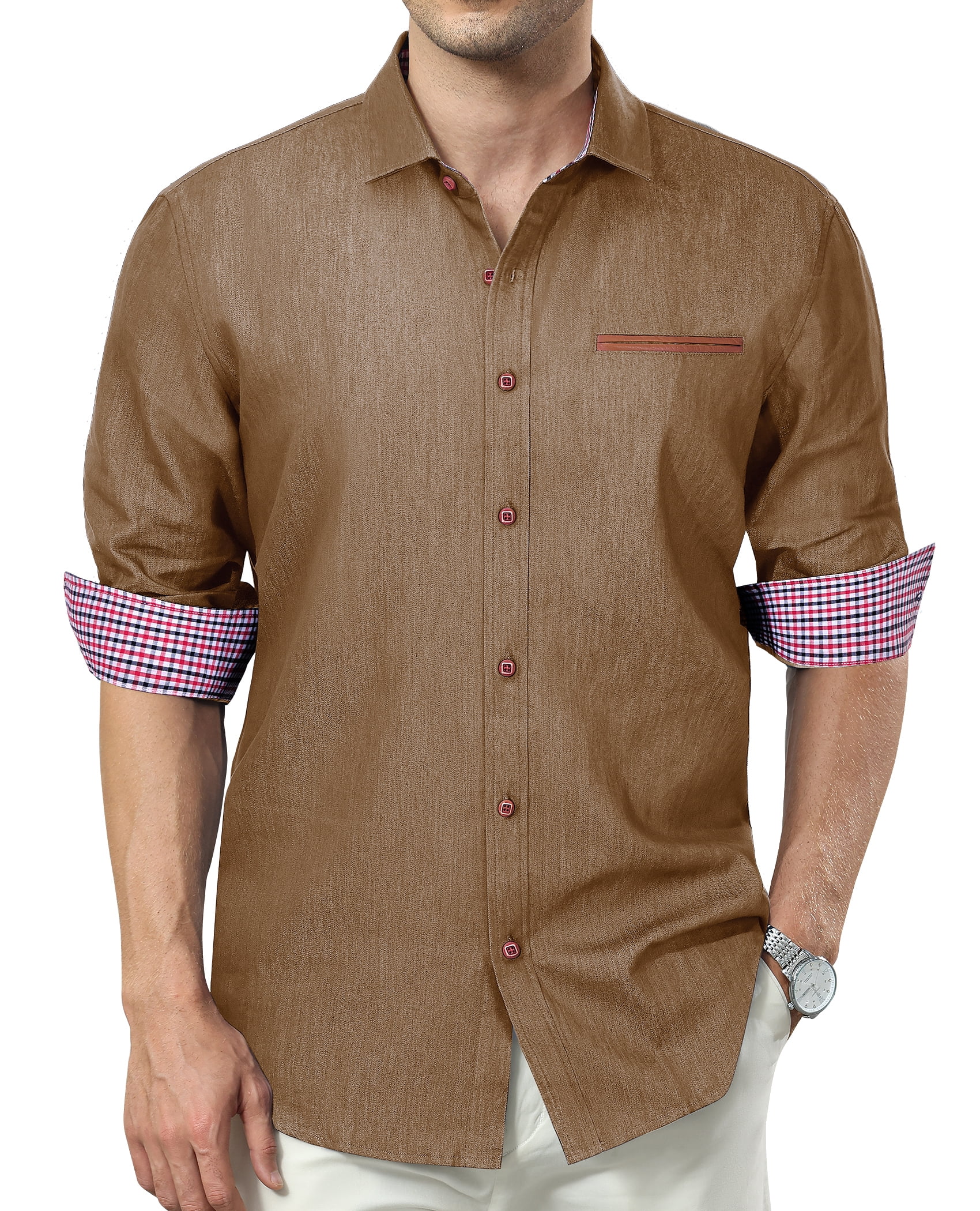 Men’s Premium Casual Denim Shirt – Stylish Long Sleeve Button Down for Everyday Wear