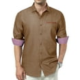 thumbnail image 1 of sogami Men's Denim Shirts Long Sleeve Casual Button Down Shirt Regular fit, 1 of 6