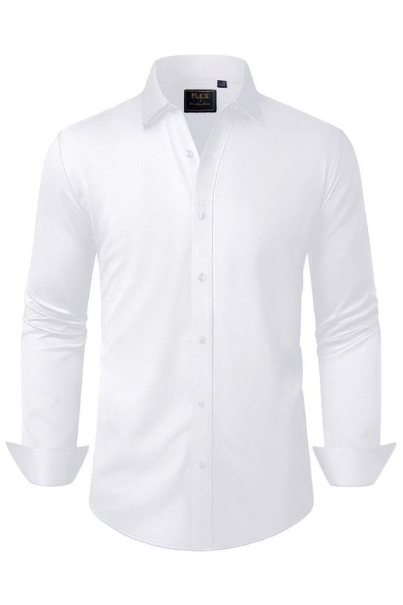 Men's Long Sleeve Button Down Shirts Wrinkle-Free Dress Shirt
