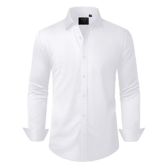 Alimens & Gentle Men's Long Sleeve Button Down Shirts Wrinkle-Free Dress Shirt