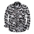 thumbnail image 1 of Alimens & Gentle Men's Long Sleeve Military Camouflage Shirts Casual Button Down Shirt (NOT Flannel), 1 of 7