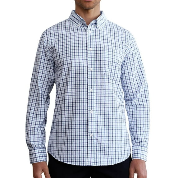 sogami Men's Plaid Button Down Shirts Casual Long Sleeve Gingham Shirt Loose fit