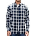 thumbnail image 1 of sogami Men's Plaid Button Down Shirts Long Sleeve Business Casual Shirts, 1 of 9
