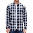 thumbnail image 1 of sogami Men's Plaid Button Down Shirts Long Sleeve Business Casual Shirts, 1 of 9
