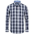 Alimens & Gentle Men's Plaid Button Down Shirts Cotton Long Sleeve