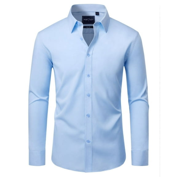 sogami Men's Long Sleeve Dress Shirt Stretch Stain-Resistant Button Down Shirt Formal Business Shirt