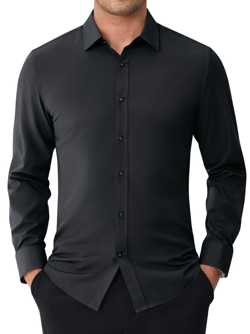sogami Men's Long Sleeve Dress Shirt Stretch Stain-Resistant Button Down Shirt Formal Business Shirt sogami Men's Long Sleeve Dress Shirt Stretch Stain-Resistant Button Down Shirt Formal Business Shirt