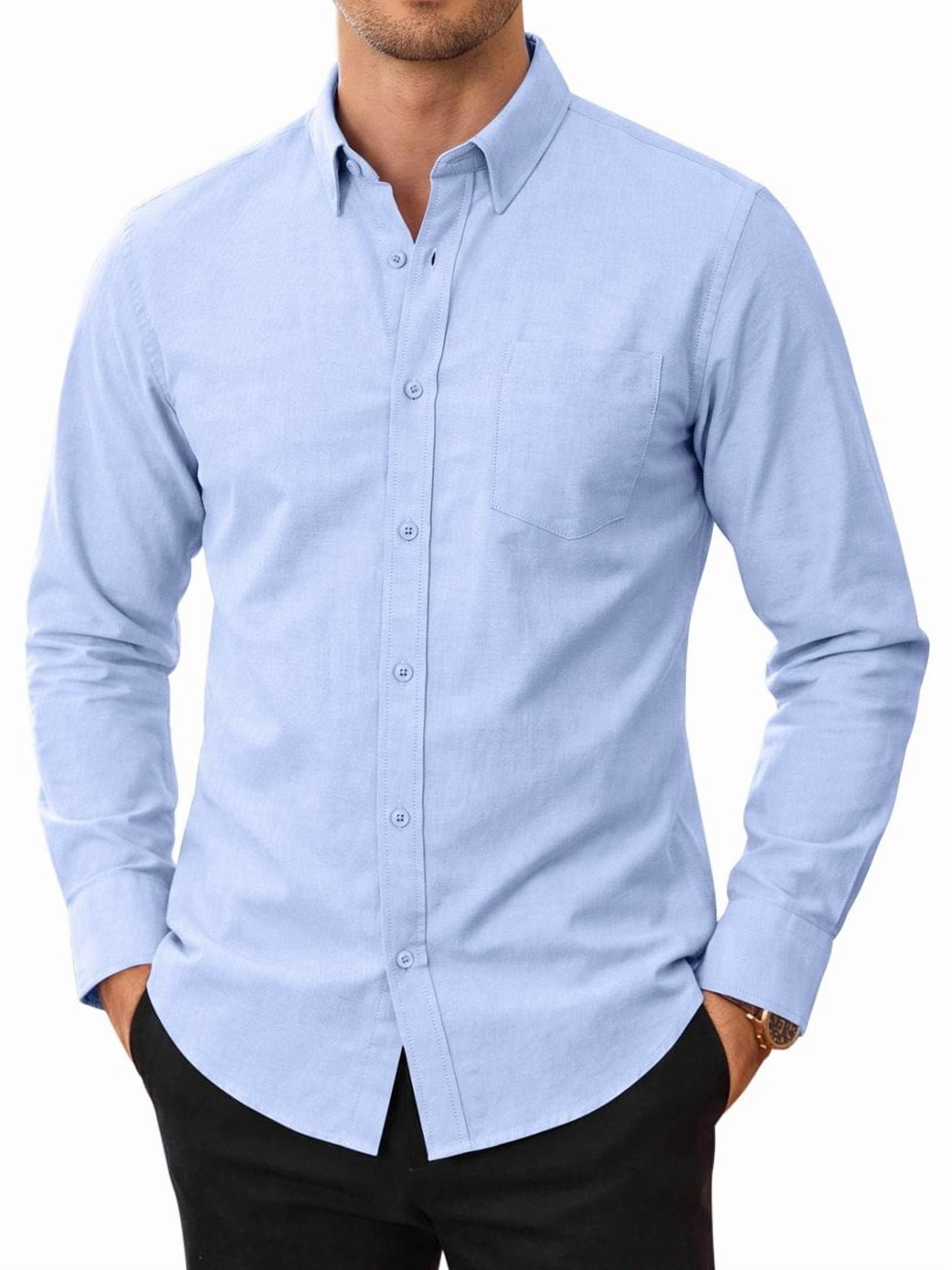 long sleeve casual dress for men Sogami Mens Oxford Button Up Shirt Cotton Shirt Men, Men's, Size: Large, Purple Slim fit Outreach Sheer chiffon wedding dress Size:Free Size to for everyday layering