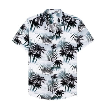 Hawaiian Shirt Men Casual Button Shirt Men Hawaiian Shirt Short Sleeve ...