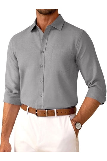 Big and Tall Dress Shirts in Big and Tall Shirts | Gray - Walmart.com