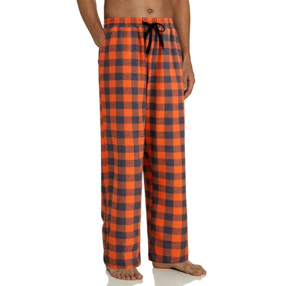 sogami Mens Flannel Plaid Pajama Pants Elastic Waist PJ Bottom with Pocket