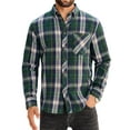 thumbnail image 1 of Alimens & Gentle Mens Flannel Shirts Casual Button Down Long Sleeve Plaid Shirts With Pocket Regular Fit Cloth For Winter, 1 of 8