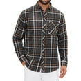 thumbnail image 1 of Alimens & Gentle Mens Flannel Shirts Casual Button Down Long Sleeve Plaid Shirts With Pocket Regular Fit Cloth For Winter, 1 of 7