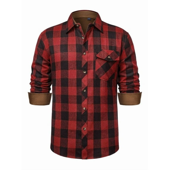 sogami Mens Flannel Shirts Casual Long Sleeve Button Down Plaid Shirts With Pocket Regular Fit CLoth For Winter