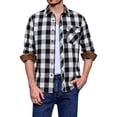 thumbnail image 1 of sogami Mens Flannel Shirts Long Sleeve Button Down Checkered Shirts For Fall, 1 of 9