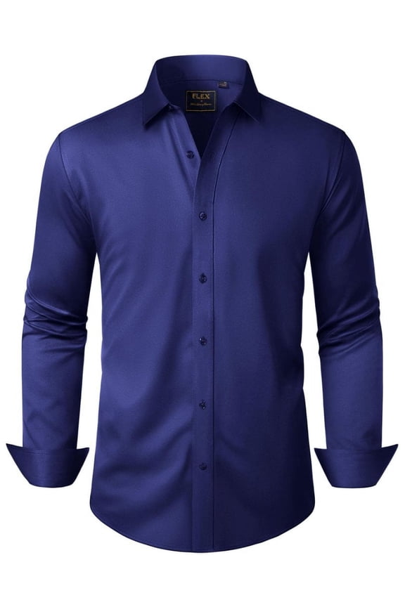 Mens Long Sleeve Button Up Shirt Formal Dress Shirts Regular Fit