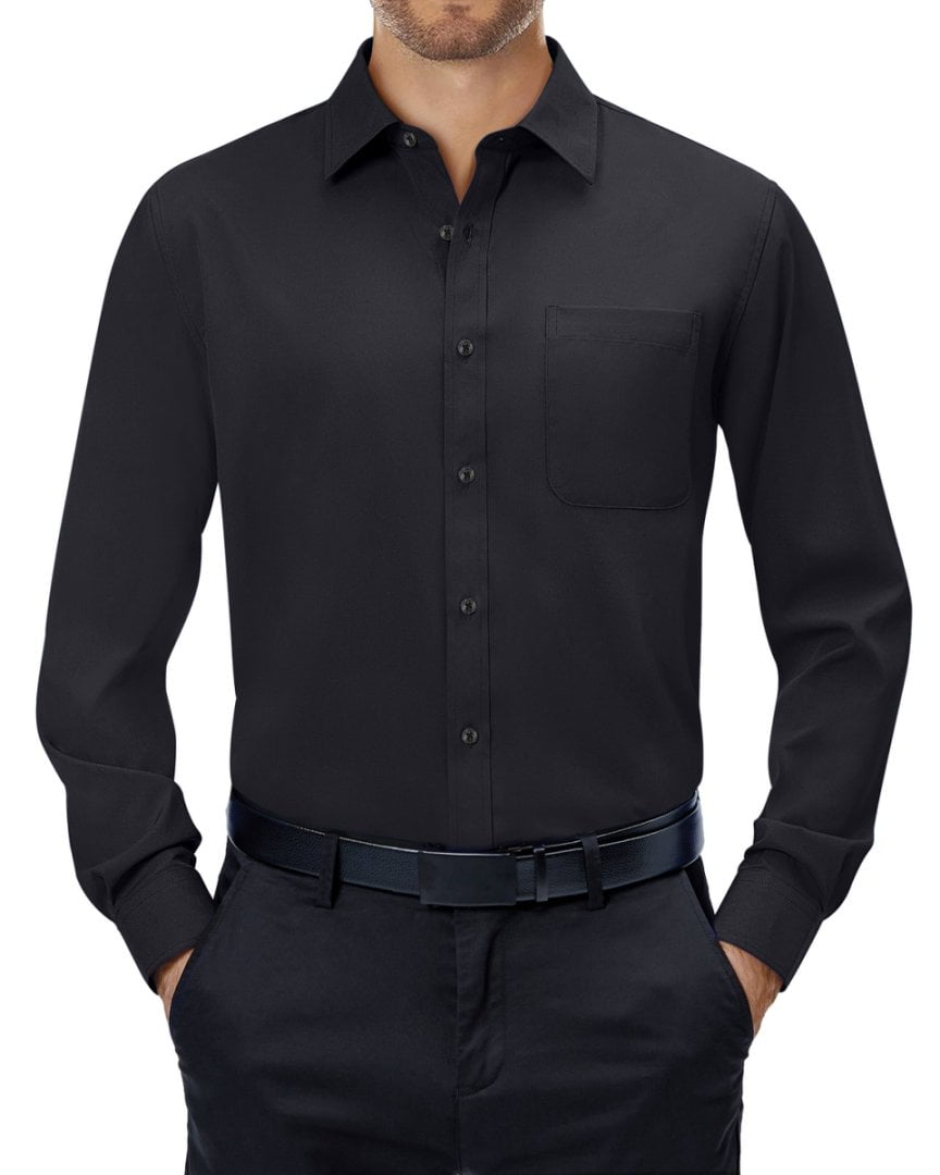 Alimens & Gentle Herren Hemd Langarm - Stretch Business Hemd Regular Fit