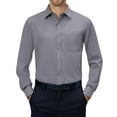 thumbnail image 1 of Alimens & Gentle Mens Long Sleeve Collared Button-up Shirt Regular Fit Solid Wrinkle-Free Dresses Shirt Business Casual, 1 of 7