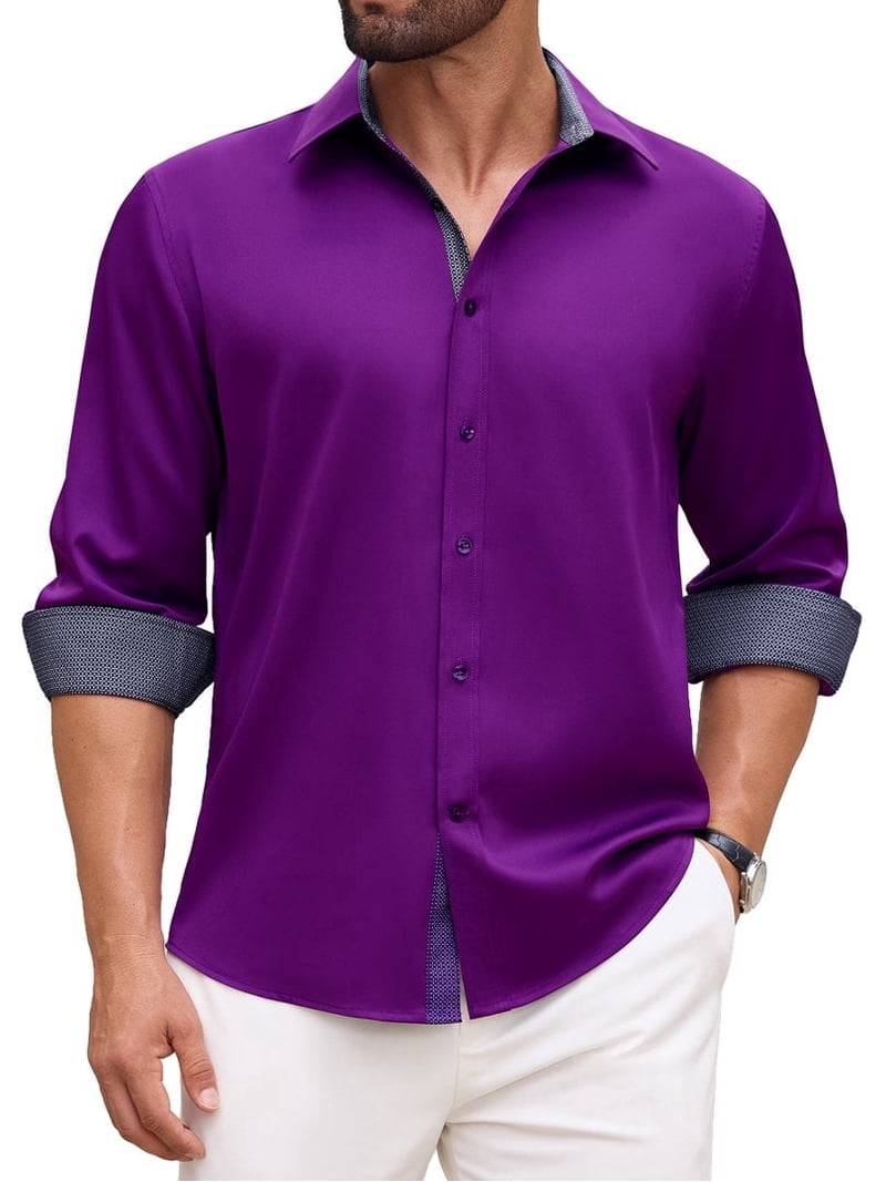 cotton spandex dress shirt Alimens & Gentle Mens Stretch Shirt, Long Sleeve, Button Down, Regular Fit, Sizing Helmut Lang Wind Halter shanaSS26 performs like tech.This lightweight Color:Champagne Rose Gold Ivantroy