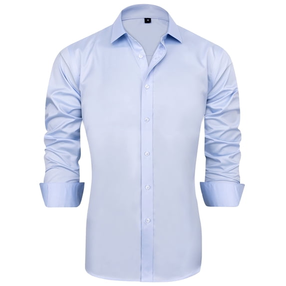 sogami Mens Long Sleeve Stretch Cotton Dress Shirt Regular Fit Button Down