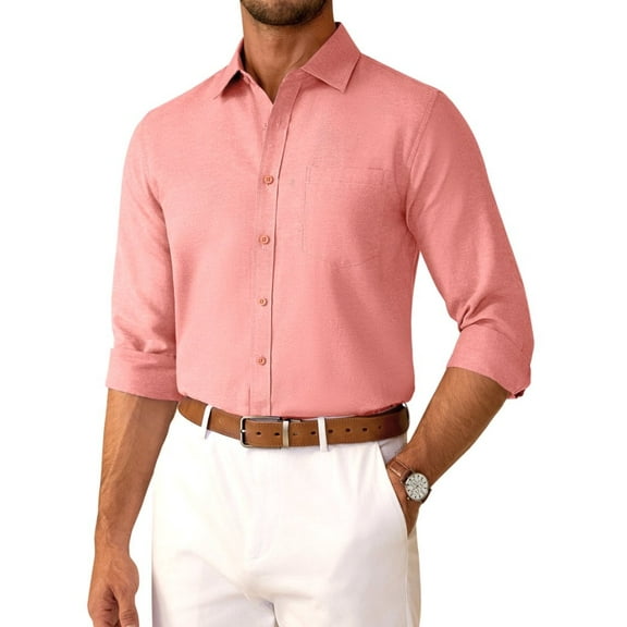 sogami Mens Oxford Button Down Shirt Mordern Fit Formal Dresses Shirt For Work