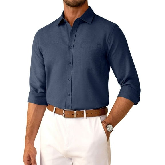 sogami Mens Oxford Button Down Shirt Slim Fit Point Collar Dresses Shirt For Business