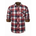 thumbnail image 1 of sogami Mens Plaid Button Up Shirt Casual Long Sleeve Flannel Shirts Relaxed Fit Cloth For Winter, 1 of 7