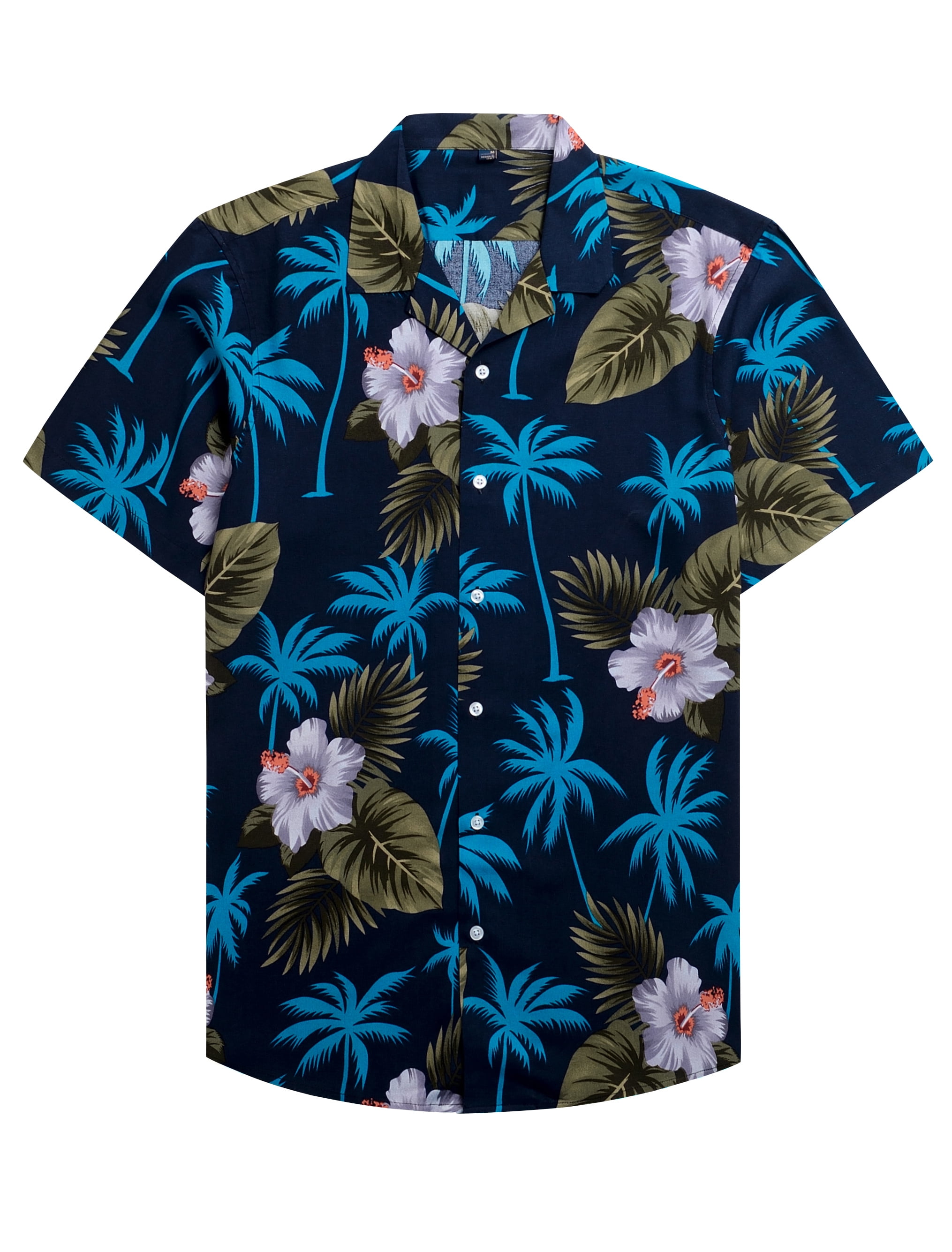 Alimens & Gentle Mens Short Sleeve Casual Hawaiian Shirt Summer Floral ...