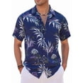 thumbnail image 1 of sogami Mens Short Sleeve Hawaiian Aloha Shirts Summer Tropical Camp Collar Shirt, 1 of 7