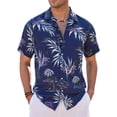 thumbnail image 1 of sogami Mens Short Sleeve Hawaiian Aloha Shirts Summer Tropical Camp Collar Shirt, 1 of 7