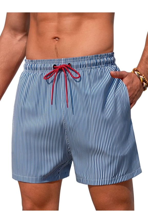 Mens Swim Trunks With Mesh Liner Quick Dry Board Shorts Men's Beach Swimsuit