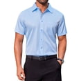 thumbnail image 1 of sogami Short Sleeve Cotton Spandex Dress Shirt Casual Button Down Shirts for Men, 1 of 8