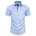 thumbnail image 1 of Alimens & Gentle Short Sleeve Cotton Spandex Dress Shirt Casual Button Down Shirts for Men, 1 of 8