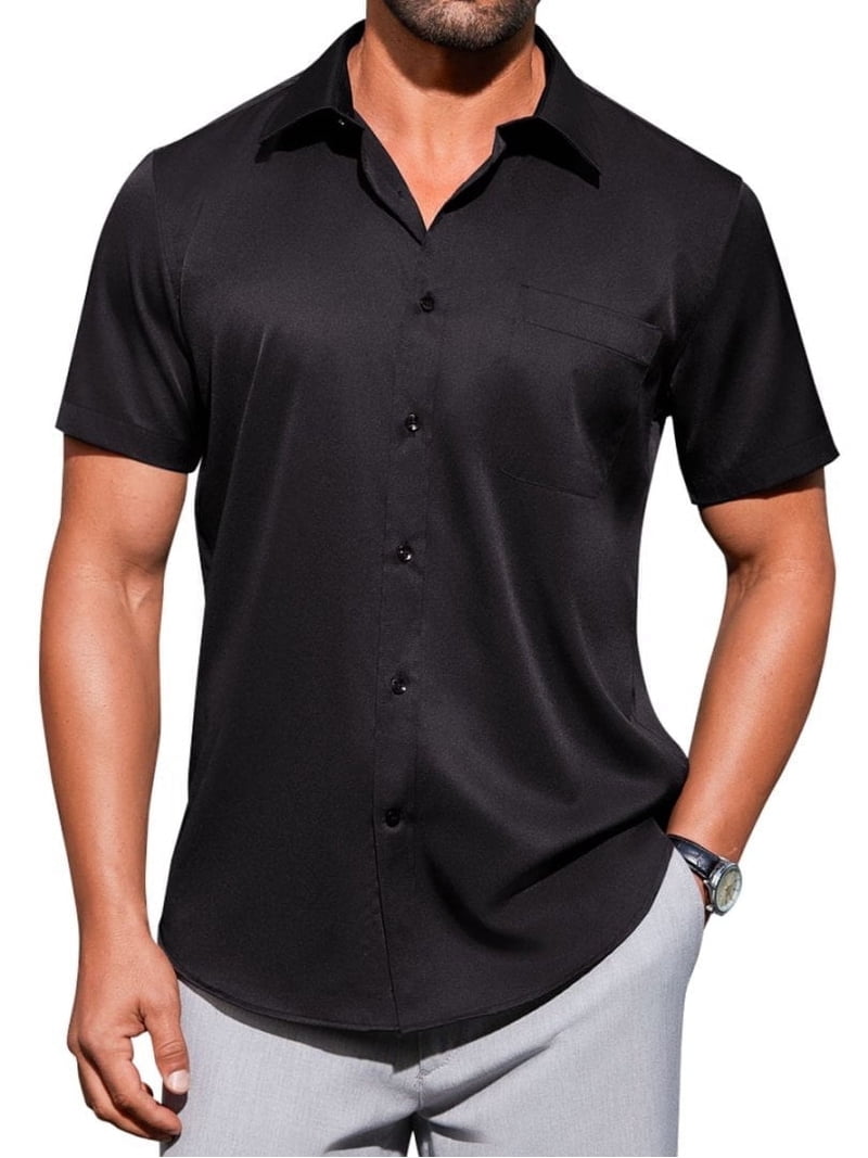 dress shirts for short men Ash & Erie White Wrinkle Resistant Dress Shirt for Short Men White / 15 / Standard
